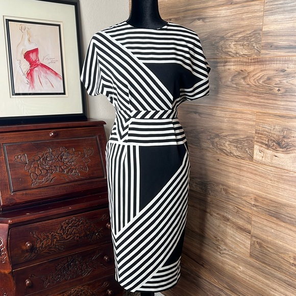 ASOS Dresses & Skirts - ASOS | Geometric Striped Tailored Dress | Size 4